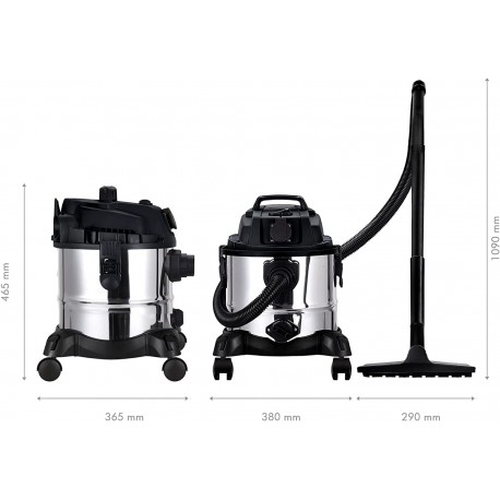 Aspiradora Industrial Seco-Húmedo 20 L - 1200 W