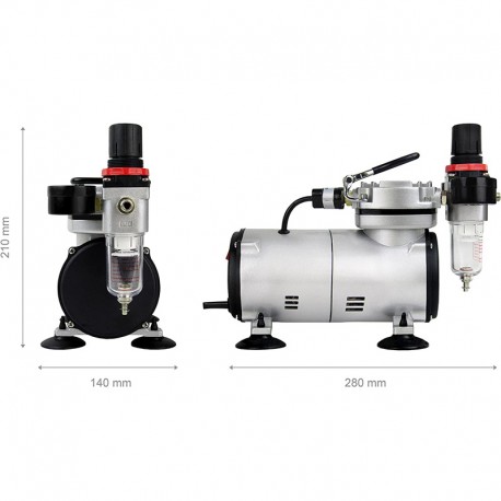 Mini Compresor para Aerografía 0 L - 0.15HP