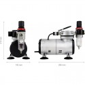 Mini Compresor para Aerografía 0 L - 0.15HP