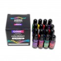 Set Tintes para Resina Epoxi Semitransparentes - 16x10 ml.