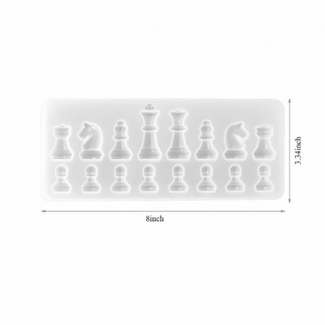 Molde para resina epoxi con forma de  AJEDREZ...