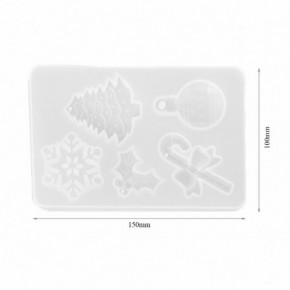 Molde para resina epoxi con forma de ADORNOS NAVIDAD DJ-411