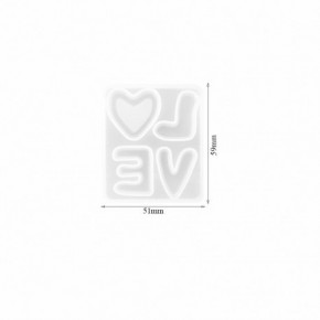 Molde para resina epoxi con forma de  CORAZON LOVE DJ-130