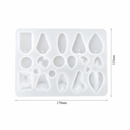Molde para resina epoxi con forma de  PENDIENTE...