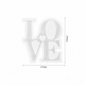 Molde para resina epoxi con forma de  ADORNOS LOVE DJ-487
