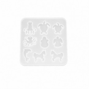 Molde para resina epoxi con forma de  PENDIENTE ANIMALES DJ-795