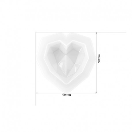 Molde para resina epoxi con forma de  CORAZON...