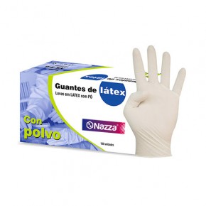 Caja de guantes de latex con polvo 