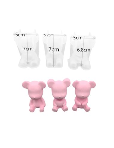 Molde de Silicona Oso 68mm - Figura 3D para Resina Epoxi (DJ-1051)