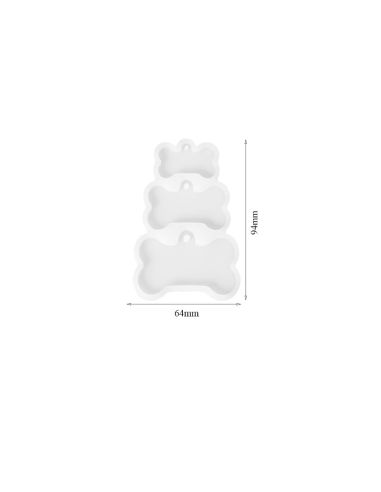 Molde de Silicona Chapas en Forma de Hueso - Personalizables (DJ-1886)