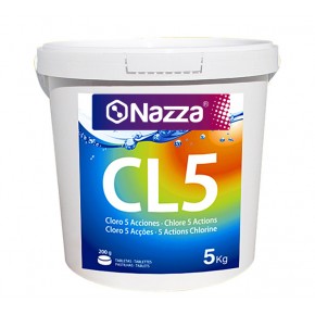 Tabletas de cloro 200 gramos de 5 acciones para piscinas