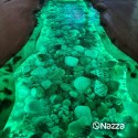Mesa con incrustaciones epoxi y luces led