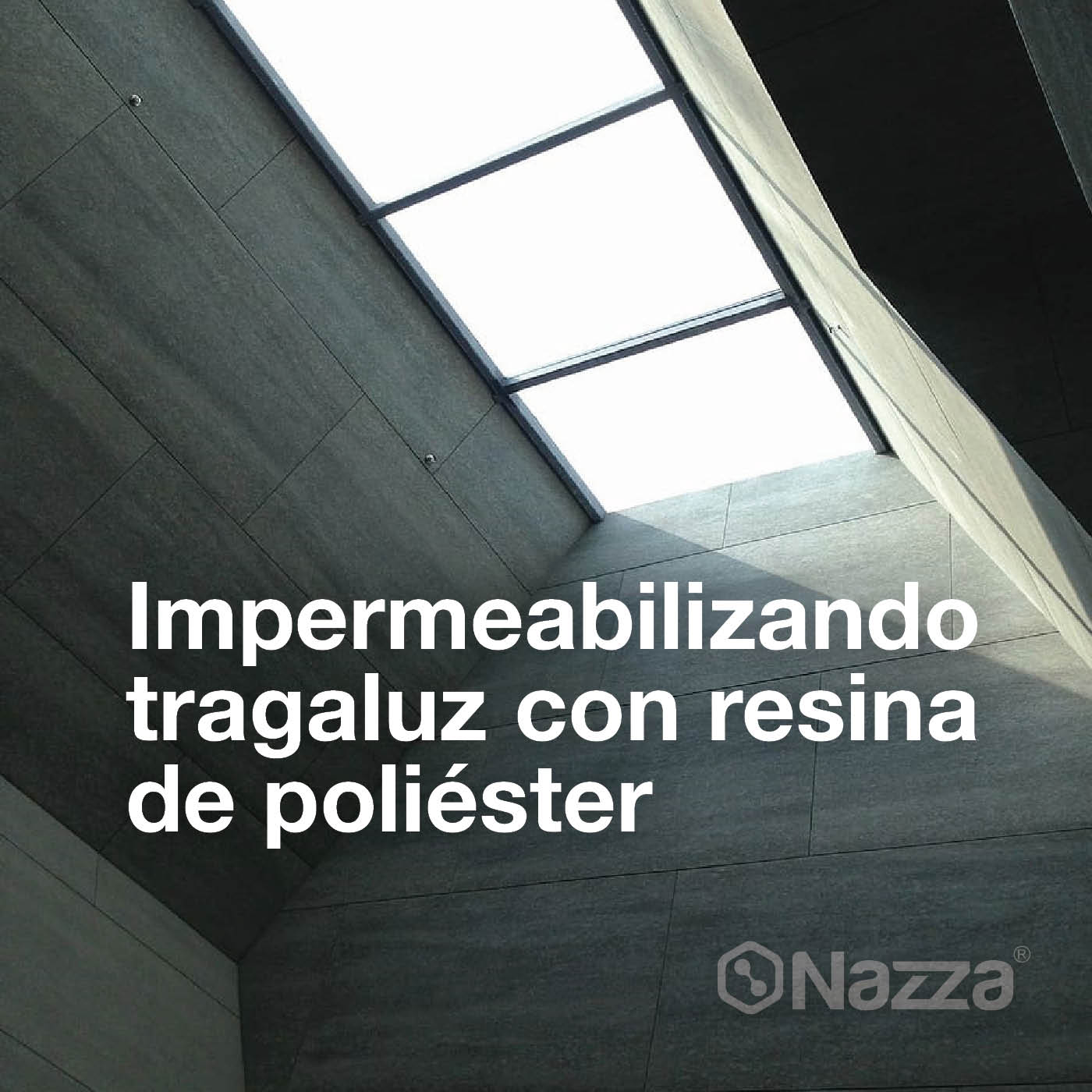 reparando un tragaluz con resina de poliester y fibra de vidrio