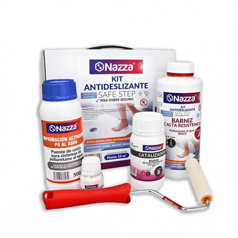 Barniz antideslizante para duchas